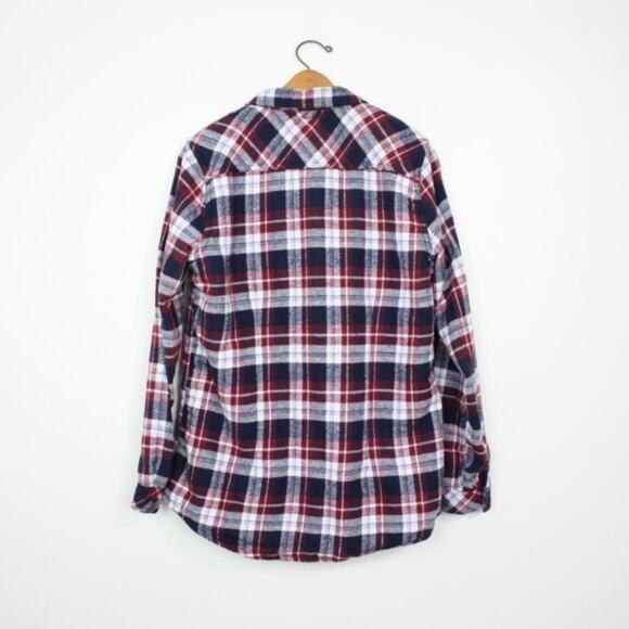 Ci Sono Button Down Shirt Women's Sz Large Shacket Plaid Collection Sherpa Line - Picture 3 of 5